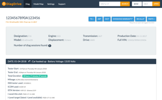 BMW ISTA diagnostic data